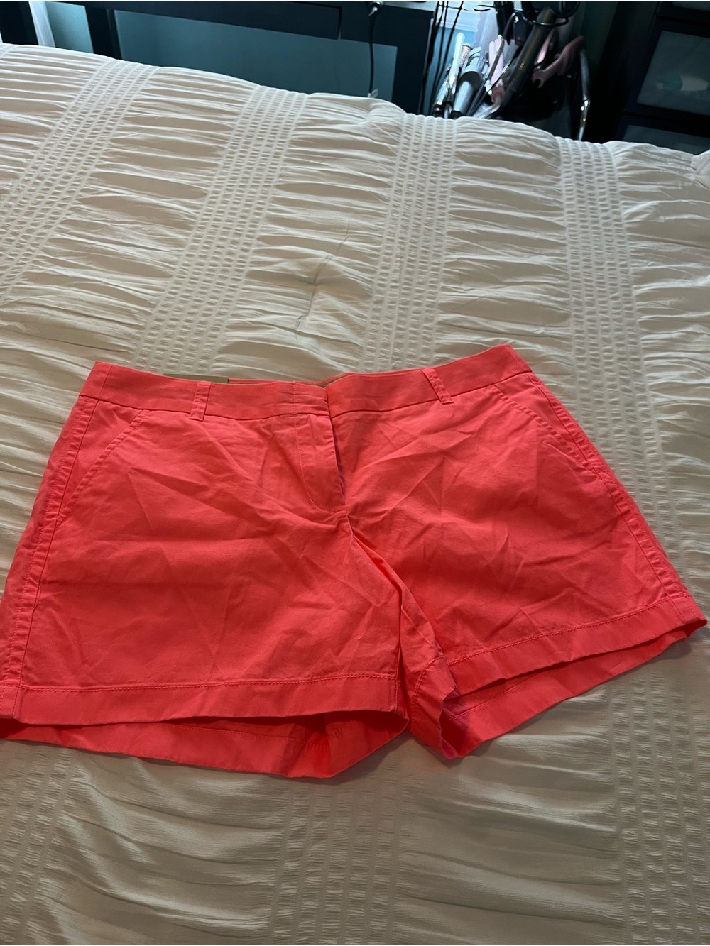 J. Crew Bright Coral Cotton Bermuda Shorts